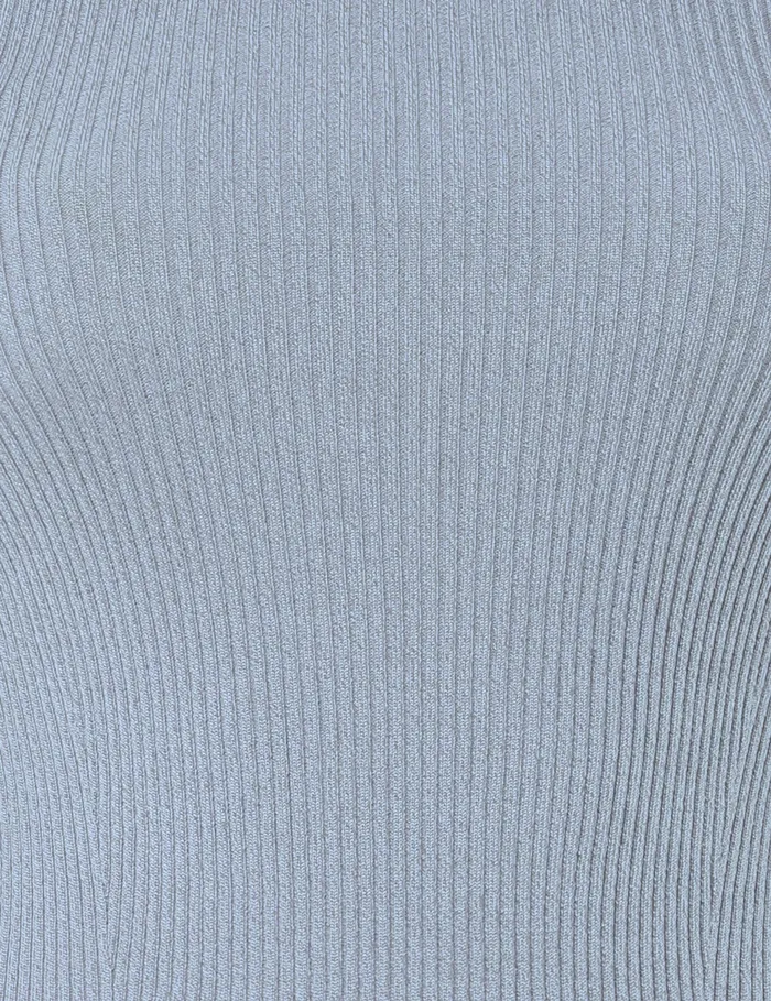 Women Zimmermann Tops Waverly Rib TShirt Blue Lurex