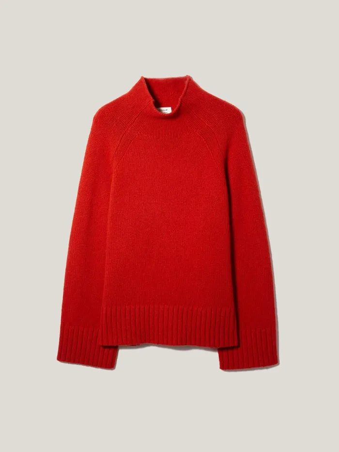 Wool Blend Snowdon Jumper Orange Women Jigsaw Knitwear and Cashmere