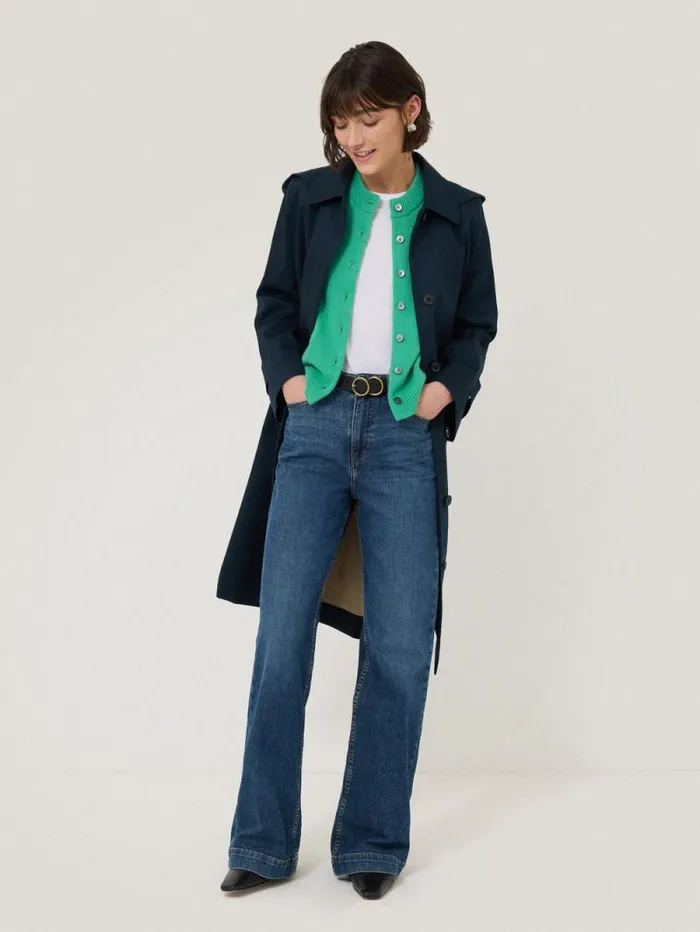 Wool Cashmere Blend Waistcoat Green Women Jigsaw Knitwear and Cashmere
