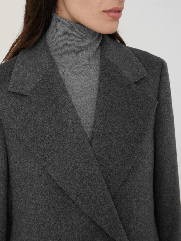 Wool Maxi City Coat Charcoal Women Jigsaw Coats and Jackets
