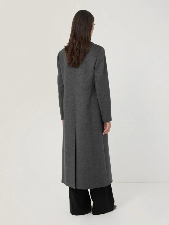 Wool Maxi City Coat Charcoal Women Jigsaw Coats and Jackets