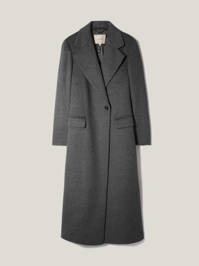 Wool Maxi City Coat Charcoal Women Jigsaw Coats and Jackets