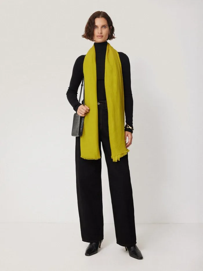 Wool Silk Pashmina Mustard Women Jigsaw Knitwear and Cashmere