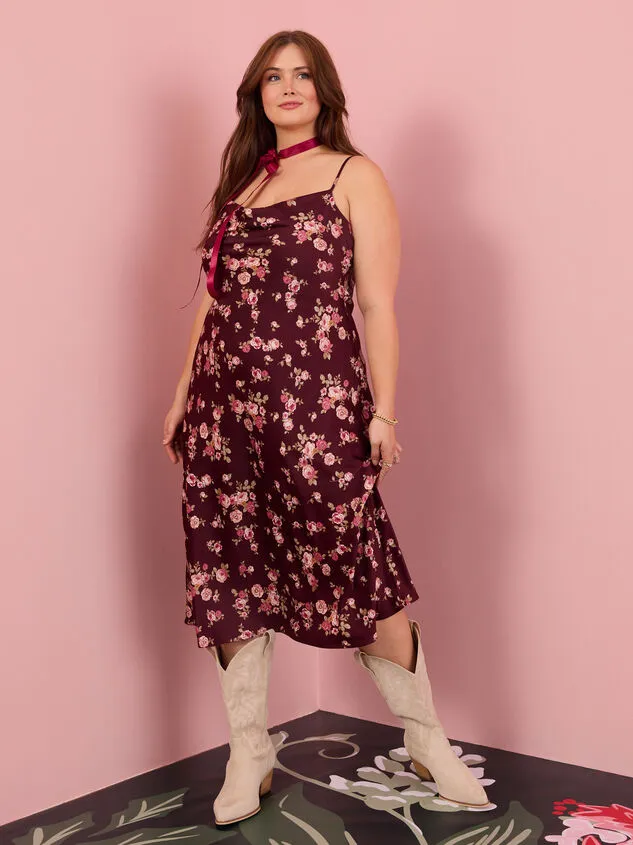 Wren Floral Midi Dress Burgundyfloral Women Altar039d State Dresses