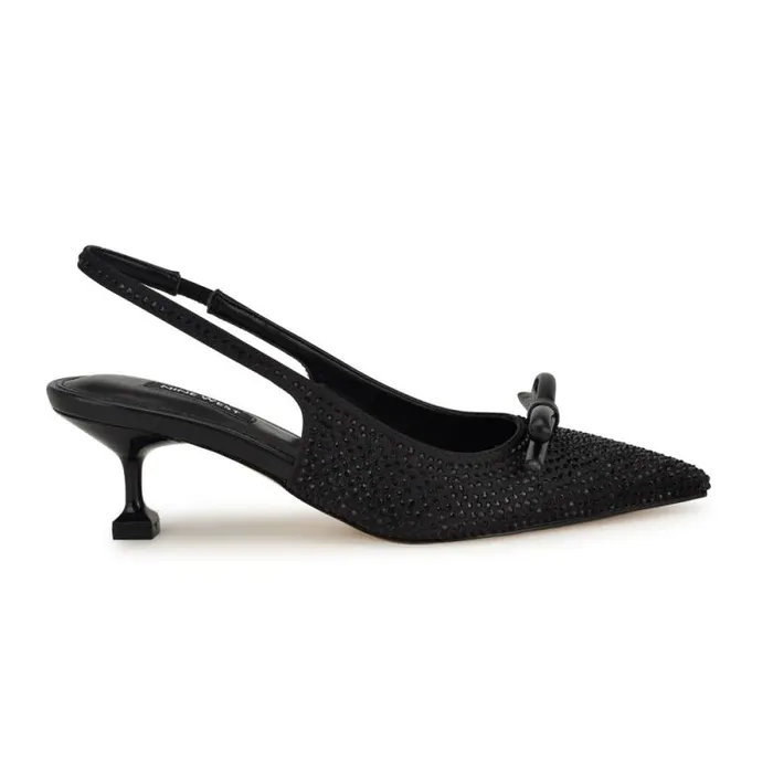 Wunder Bow Slingbacks Black Women Nine West Heels