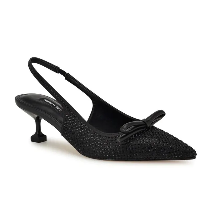 Wunder Bow Slingbacks Black Women Nine West Heels