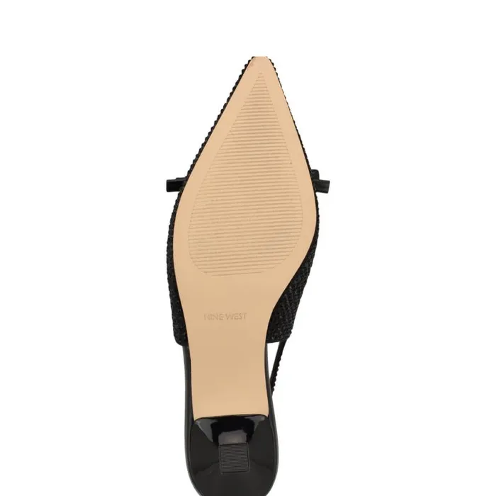 Wunder Bow Slingbacks Black Women Nine West Heels