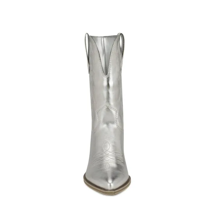 Yodown Western Booties Silver Women Nine West Boots and Booties