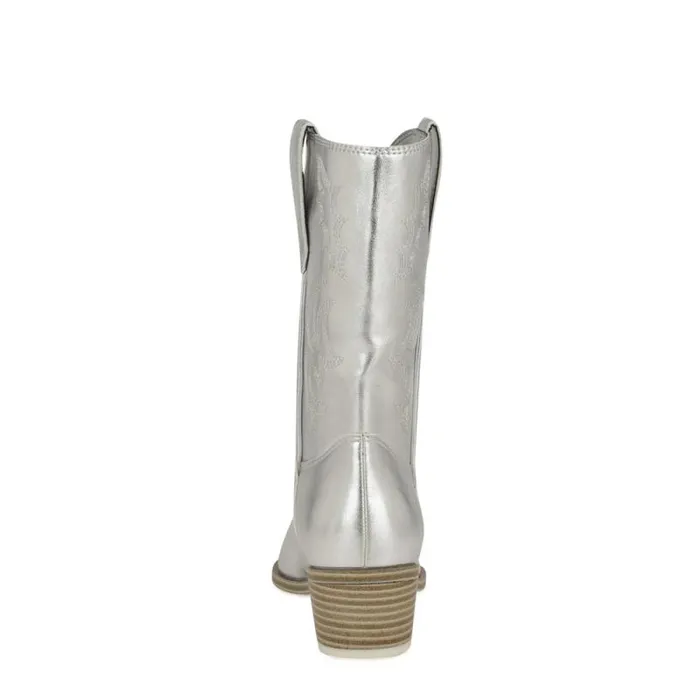 Yodown Western Booties Silver Women Nine West Boots and Booties
