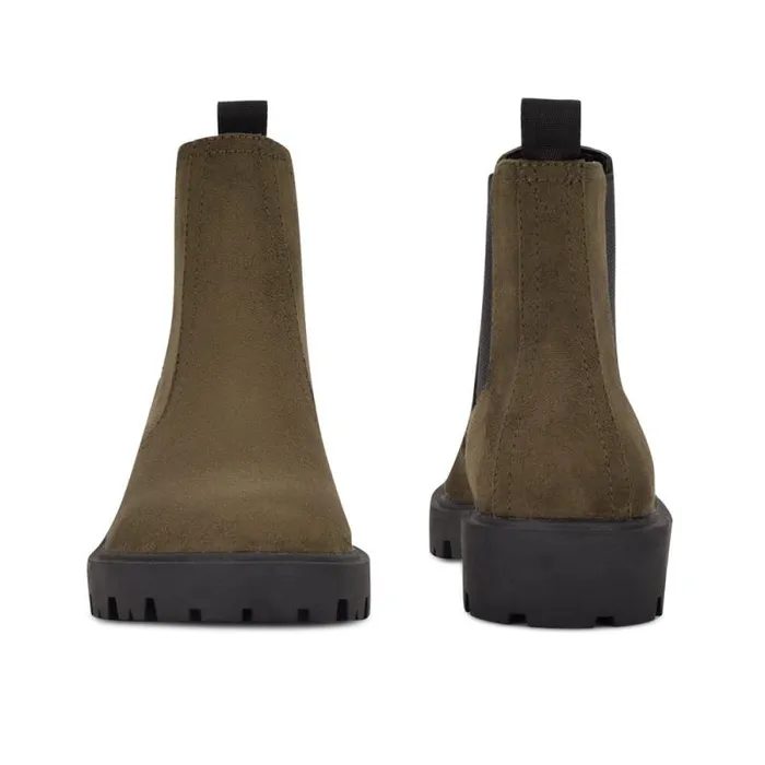 Yullon Lug Sole Chelsea Booties Green Stretch Suede Women Nine West Boots and Booties Yullon Lug Sole Chelsea Booties Green Stretch Suede Women Nine West Boots and Booties