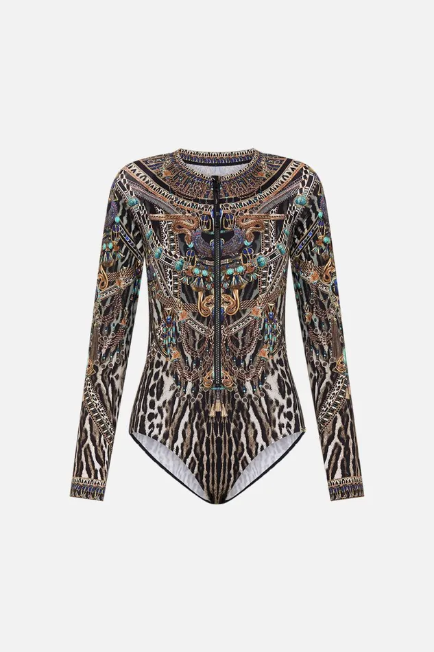 ZIP FRONT PADDLE SUIT CAT WORSHIP Cat Worship Womens Camilla One Pieces