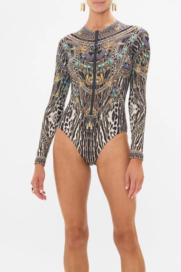 ZIP FRONT PADDLE SUIT CAT WORSHIP Cat Worship Womens Camilla One Pieces